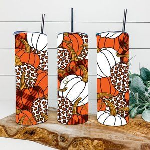 Pumpkin Fall 20oz Tumbler With Straw